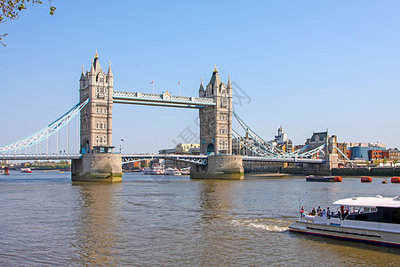 伦敦塔桥观光英语王国旅行地标天空多云城市蓝色图片