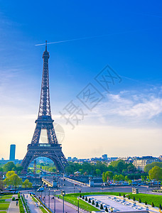 来自法国巴黎街头的埃菲尔铁塔建筑旅行铁塔天际日出建筑学地标城市首都纪念碑图片
