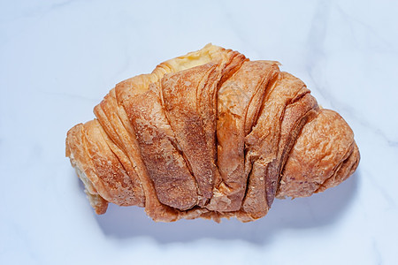 白大理石背景的美味面包黄油美食食物包子早餐厨房乡村小吃产品营养图片