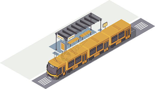 电车站等距颜色矢量图 等候站图片