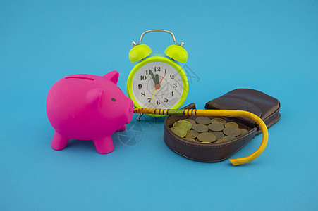 为老年和退休概念储蓄小猪现金硬币银行业货币警报投资银行生活财富图片