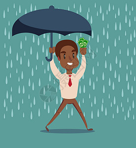 商务人士打伞保护金钱风暴天气商务人士投资关心安全银行工作公司图片