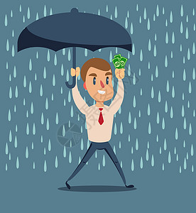 商务人士打伞保护金钱天气工作经理男人关心成功银行商务生活公司图片