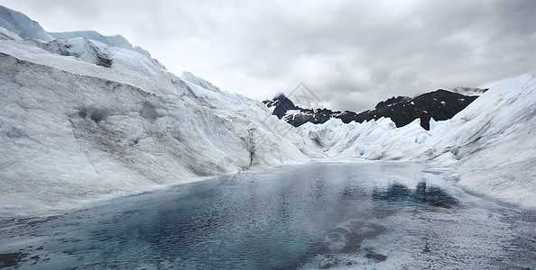 阿拉斯加Mendenhall冰川湖图片