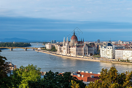 布达佩斯蓝色圆顶日光天炉地标建筑议会景观天空旅游图片