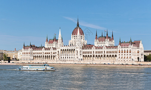 布达佩斯 议会大楼匈牙利的建设地标旅行外表城市画报观光联盟交通蓝色银行图片