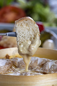 奶油干酪和面包烹饪玻璃食物宏观传统派对美食餐厅液体奶制品图片