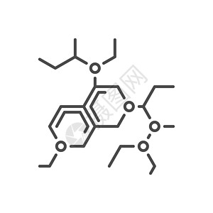 分子相关矢量细线图标化学品公式实验室技术化学网络教育药品制药物理图片