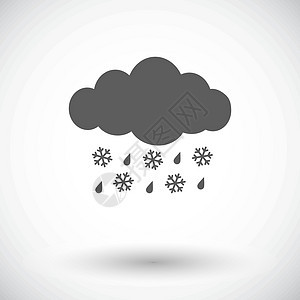 雨夹雪图标暴风雪气旋插图绘画天空气候气象天气风暴季节背景图片