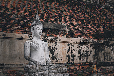 Ayutthaya历史公园的佛像宗教遗产文化旅游胜地电影摄影建筑学旅游地标寺庙图片