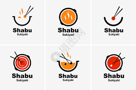 涮肉寿喜烧标志图标图形日本自助餐厅图片
