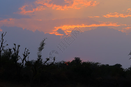 印度日落季风季节背景图片