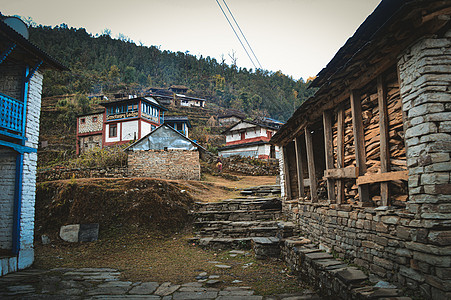 传统尼泊尔泥泥屋村庄文化目的地摄影旅游房子旅行建筑学乡村图片