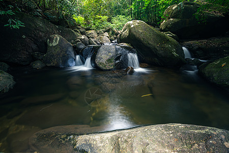 自然林景林瀑布植物环境爬坡丛林国家溪流流动瀑布石头吸引力图片