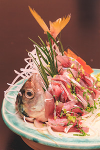 日本菜 日本鱼生食盘子美食海藻餐厅食物寿司鱼片海鲜鲭鱼图片