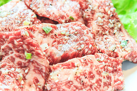 烧烤用生牛肉 日本菜 雅基尼库牛扒炙烤牛肉猪肉食物美食图片