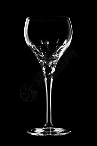 黑色背景的葡萄酒杯透明度水晶白色设计饮料玻璃元素空白餐厅奢华背景图片