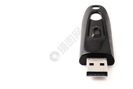 白色背景上的 USB 闪存驱动器图片