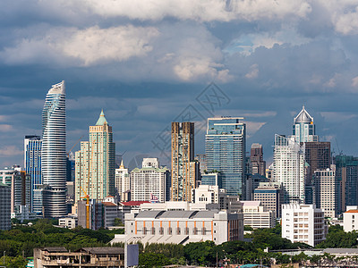 在泰国曼谷市商业区的现代建筑中建造酒店旅行风景办公室首都市中心商业城市地标摩天大楼图片