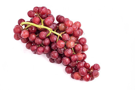 白底的红葡萄果汁紫色甜点藤蔓植物水果红色收成浆果白色图片