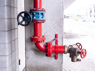 水管和消防阀门系统控制战事板乐器阀门系统水泥火灾安全报警洒水器消防棕色图片