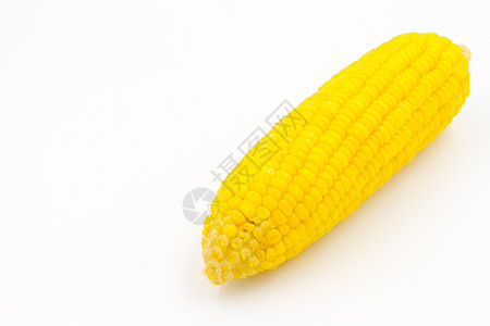 白色背景的油玉米粮食蔬菜食物黄色棒子营养叶子内核耳朵图片