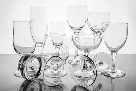 玻璃高脚杯空眼镜拼贴长笛收藏不倒翁器皿餐具纪念日饮料拼贴画高脚杯周年背景