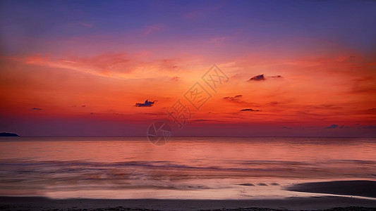 海上冲浪阳光天际晴天海洋太阳海岸海浪全景反射日落图片