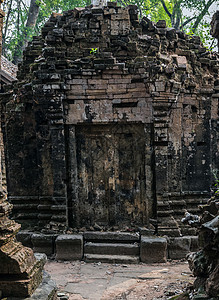 柬埔寨西北Koh Ker的景观纪念碑收获废墟寺庙情调森林地标城市砂岩红土图片