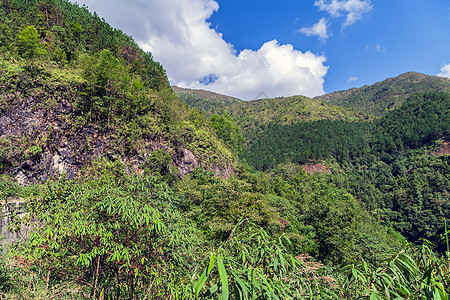 山地山脉休风雾自然本底日出顶峰首脑森林草地场景爬坡天空蓝色岩石图片