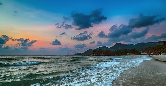 热带风景 夏天海景海滩天空天际日落地平线海岸海洋池塘阳光图片