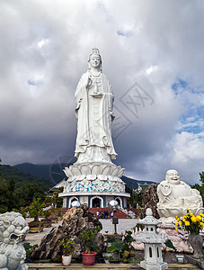 越南达南佛女神像女性建筑艺术菩萨女神地标雕塑大理石沉思上帝图片