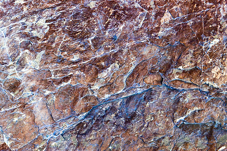 抽象的古代花岗岩大理石板材表面洞穴内部奢华床单花纹侵蚀石头矿物墙纸岩石地面蓝色背景图片