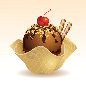 巧克力冰淇淋与 nu图片
