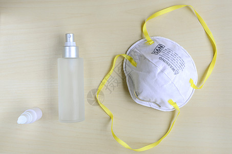 Corona病毒大流行病预防概念病菌凝胶液瓶外科耐洗面具暴发消毒剂肥皂瓶子图片