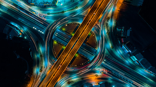 高速公路顶视图道路交通是重要的基础设施商业景观戒指街道网络圆圈互联网十字路口建筑学地球图片