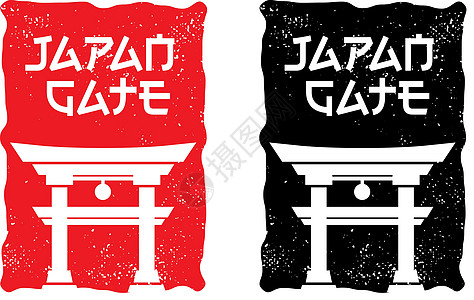 日本门标志设计灵感矢量图制作图案寺庙寿司历史性神社建筑插图地标樱花标签标识图片