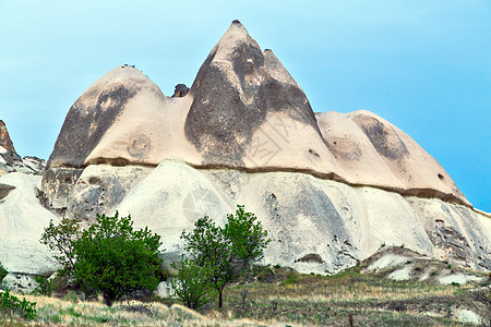 Goreme国家公园和卡帕多西亚岩石遗址地标建筑岩石编队砂岩教会爬坡火鸡吸引力游客图片