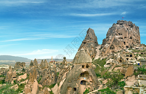 土耳其安纳托利亚卡帕多西亚市内齐萨城堡图片