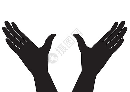 自由双手艺术 vecto标识手指白色商业插图友谊拇指黑色帮助棕榈图片