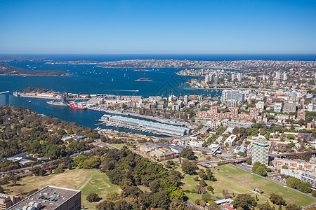 悉尼东观的空中景象建筑学码头天线港口游艇城市风景市中心旅游都市图片