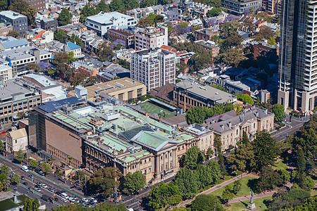悉尼东向海德公园的空中景象市中心花园码头摩天大楼景观旅行天线旅游城市海洋图片