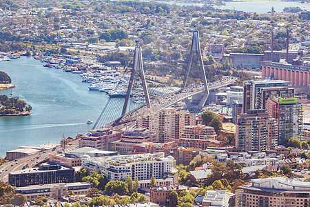 悉尼西部分销商高速公路空中景象旅行经销商都市景观建筑学建筑城市立交桥码头交通图片