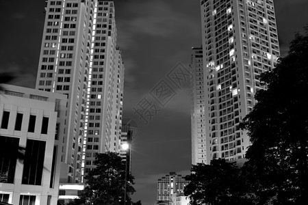 夜视双胞胎住宅大楼灰色颜色音图片