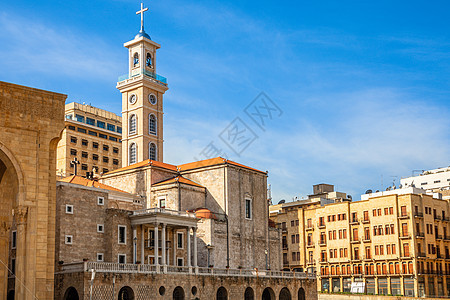 贝鲁特市中心的圣乔治·马龙尼特教堂 利巴诺图片
