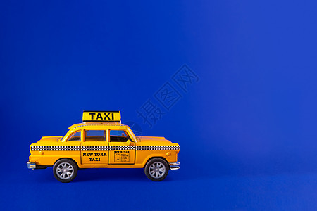 纽约市黄色反向出租车模型 纽约轿车复古都市车辆古董蓝色乡愁运输回忆交通图片
