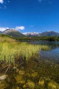 山区湖Strbske湖和风景公园国家场景爬坡旅游远足全景酒店山脉图片