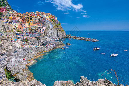 马纳罗拉是意大利北部La Spezia Liguria Liguria的La Spezia省一个美丽的小城镇 也是五个Cinqu图片