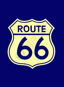 美国旅行标志66号公路的标签历史性运输历史数字蓝色图片