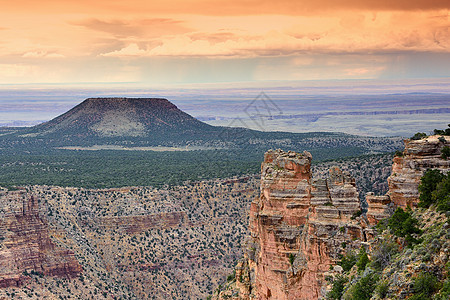 美国亚利桑那州 南环大峡谷旅游岩石公园国家沙漠旅行红色纪念碑风景日出背景图片